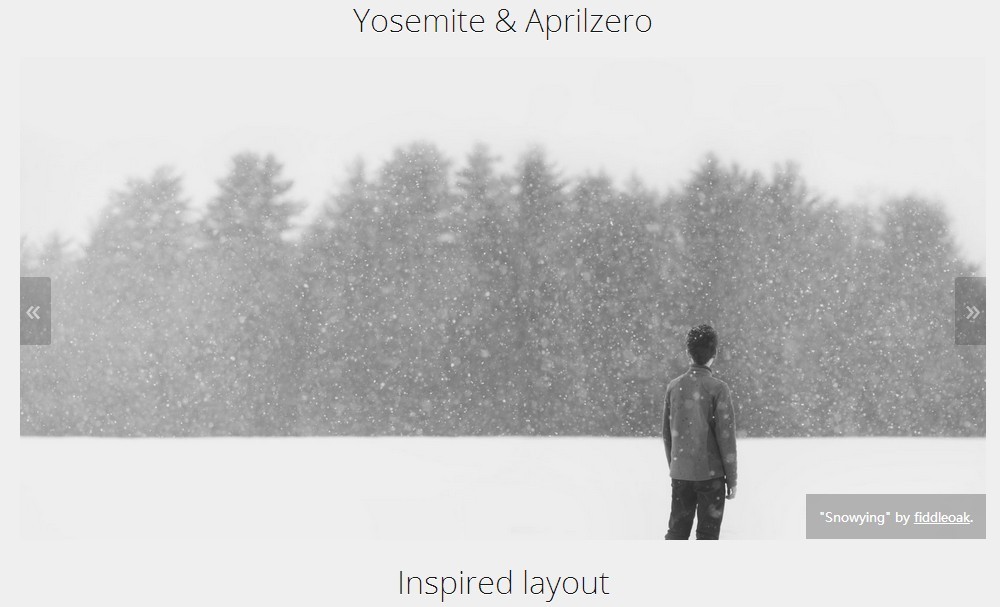Yosemite & Aprilzero inspired layout